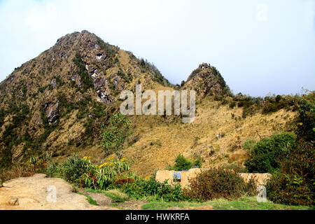 Landschaft entlang des Inka-Trail in Peru Stockfoto