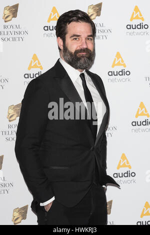 London, UK. 21. März 2017. Rob Delaney kommt der Royal Television Society (RTS) Programm Awards im Grosvenor House Hotel, Park Lane. Stockfoto