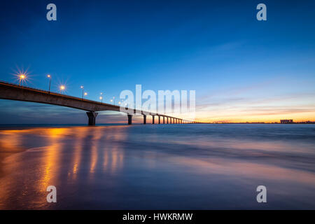 Re-Brücke, Ile de Re Stockfoto