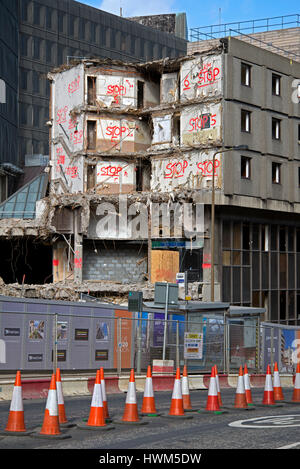 Abbruch im Gange von St. James Centre in Edinburgh. Stockfoto