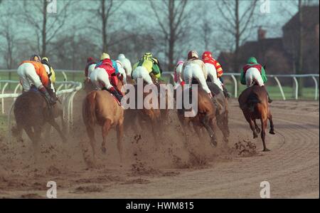 SOUTHWELL RACECOURSE alle Wetter RACING 7. März 1997 Stockfoto