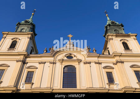 Detail der Fassade der Basilika des Heiligen Kreuzes. Warschau. Polen Stockfoto