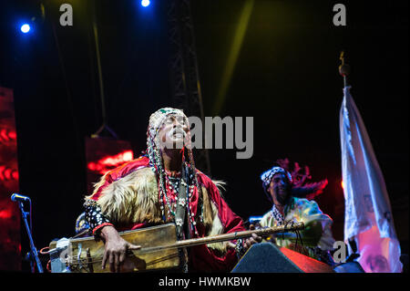 : Marokko ESSAOUIRA vom 12. bis 15. Mai 2016 fand, Die 19. Ediition des Gnaoua und World Music Festival. Mehr als 30 Konzerte in sechs Veranstaltungsort Stockfoto