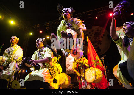 : Marokko ESSAOUIRA vom 12. bis 15. Mai 2016 fand, Die 19. Ediition des Gnaoua und World Music Festival. Mehr als 30 Konzerte in sechs Veranstaltungsort Stockfoto