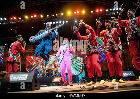 : Marokko ESSAOUIRA vom 12. bis 15. Mai 2016 fand, Die 19. Ediition des Gnaoua und World Music Festival. Mehr als 30 Konzerte in sechs Veranstaltungsort Stockfoto