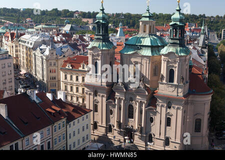 St.-Nikolaus-Kirche, Altstädter Ring, Prag, Tschechien Stockfoto