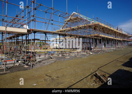 Neues Gehäuse bauen, Holyhead Wales, Stockfoto