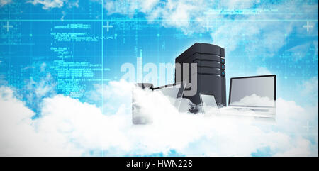 Malerische Aussicht auf flauschigen Wolken gegen Blick auf schönen Himmel und Wolken 3d Stockfoto