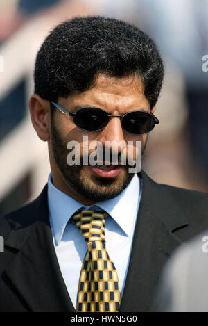 SAEED BIN SUROOR RACE HORSE TRAINER YORK RACECOURSE YORK 16. Mai 2002 Stockfoto