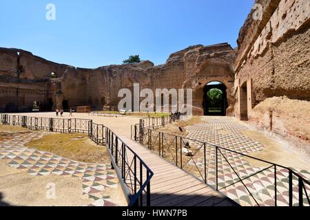 Italien, Latium, Rom, Altstadt Weltkulturerbe der UNESCO, Bäder von Caracalla zwischen AD 212 und 216, durch Kaiser Caracalla errichtet Stockfoto