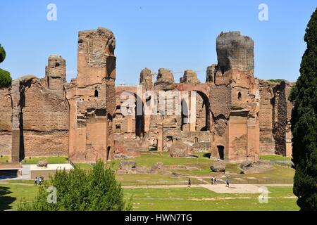 Italien, Latium, Rom, Altstadt Weltkulturerbe der UNESCO, Bäder von Caracalla zwischen AD 212 und 216, durch Kaiser Caracalla errichtet Stockfoto