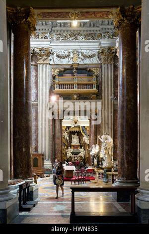 Italien, Latium, Rom, historischen Zentrum als Weltkulturerbe von der UNESCO, dem Pantheon, der Piazza San Ignazio di Loyola, Sant'Ignazio di Loyola Kirche (Sant'Ignazio di Loyola ein Campo Marzio) Stockfoto