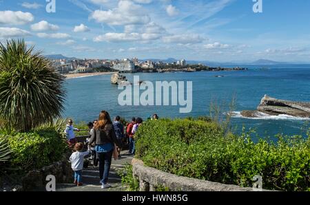 Pyrennees Atlantique, Baskenland, Biarritz, Frankreich, Belvedere des Leuchtturms Stockfoto