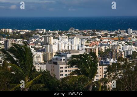 Frankreich, Réunion, Saint-Denis, Blick vom Montgalliard, morgen Stockfoto