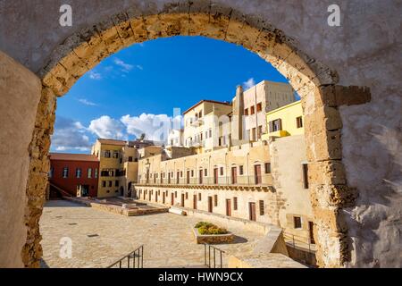 Griechenland, Kreta, Chania, der Altstadt, Firkas Festung, erbaut im Jahre 1629, den venezianischen Hafen zu schützen Stockfoto