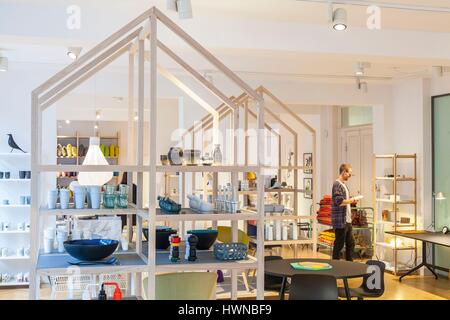 Dänemark, Zealand, Kopenhagen, Strøget, 0stergade Straße, Hay House zu speichern, von der gleichnamigen Design-Marke im Jahr 2002 gegründet Stockfoto