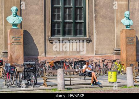 Dänemark, Zealand, Kopenhagen, Quartier Latin, Universität Kopenhagen, Main Campus Frue Plads erbaut 1836, Fassade Stockfoto