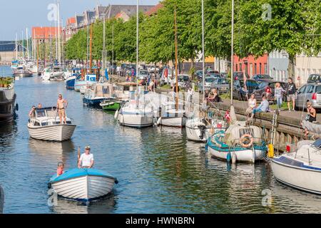 Dänemark, Zealand, Kopenhagen, Christianshavn Kanal, Marina Stockfoto