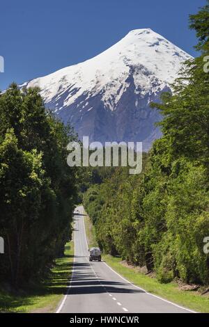 Vulkan Osorno Chile Los Lagos Region, Puerto Varas, Ensenada Stockfoto