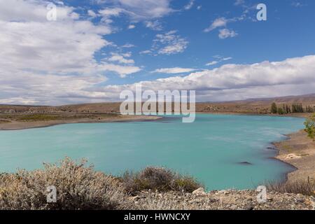 Argentinien, Santa Cruz Region, Patagonien, Straße 40, Rio Santa Cruz Stockfoto