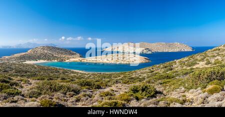 Griechenland, Kykladen-Inseln, Insel Amorgos, Kalotaritissa Strand Stockfoto