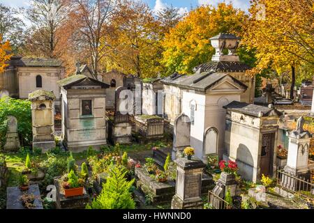 Frankreich, Paris, Pere Lachaise Friedhof, der größte Friedhof von Paris und eines der berühmtesten in der Welt Stockfoto