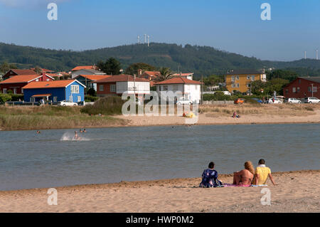 Lagune von A Frouxeira, Valdovino, Provinz La Corua, Region Galicien, Spanien, Europa Stockfoto