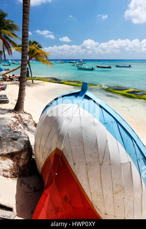 Playa del Carmen Sand Strand, Mexiko Stockfoto