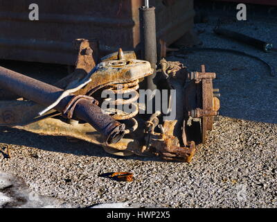 Rostige Autoteile Stockfoto