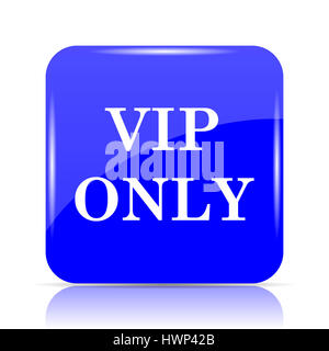 VIP nur, blaue Website Symbolschaltfläche auf weißem Hintergrund. Stockfoto