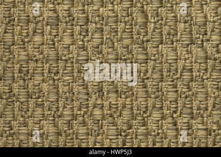 Gestrickte wollene Goldgrund mit einem Muster von flauschigen, weichen Tuch. Textur des gelben Textil Closeup. Stockfoto