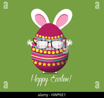 Frohe Ostern Grußkarte Stock Vektor