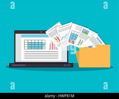 Graph Diagrammbild Finanzen Verwandte Symbole Stock Vektor
