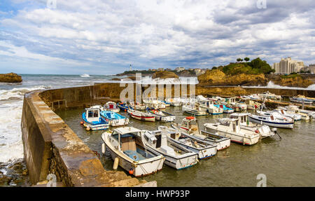 Alter Hafen von Biarritz - Frankreich, Aquitanien Stockfoto