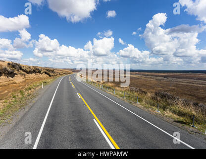 Auf dem Weg zwischen den Tongariro Nationalpark und Wellington auf der Nordinsel in Neuseeland. Stockfoto