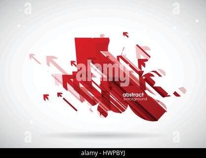 Abstrakte rote Pfeile Hintergrund Wallpaper. Stock Vektor