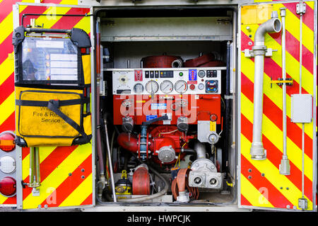 Feuer- und Rettungsdienst Ausbildung Stockfoto