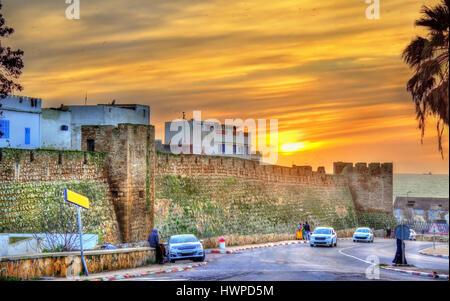 Alten Stadtmauern von Safi, Marokko Stockfoto