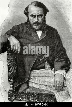 Jean Gilbert Victor Fialin, Duc de Persigny (1808-1872). Diplomat und Staatsmann des Zweiten Kaiserreichs. Porträt. Gravur. Stockfoto