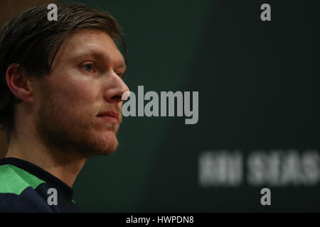 Republik Irland Jeff Hendrick während einer Pressekonferenz im FAI National Training Center, Dublin. Stockfoto