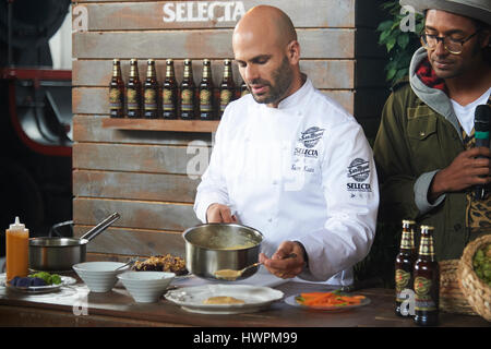 Chef des weißen Hauses während der Barack Obama-Administration, Sam Kass, präsentiert die Exploratorium-Kampagne der Marke San Miguel Selecta.  22.03.2017 Kredit: Gtres Información Más lokalen auf line,S.L./Alamy Live News Stockfoto