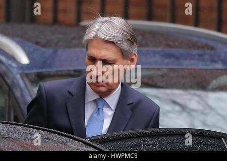 Downing Street, London, UK. 22. März 2017. Philip Hammond Kanzler des Finanzministeriums Credit: Dinendra Haria/Alamy Live-Nachrichten Stockfoto