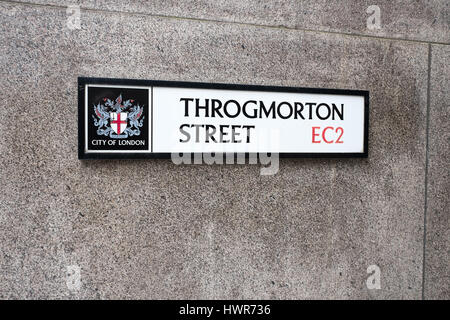 Throgmorton Street, City of London, England. Stockfoto