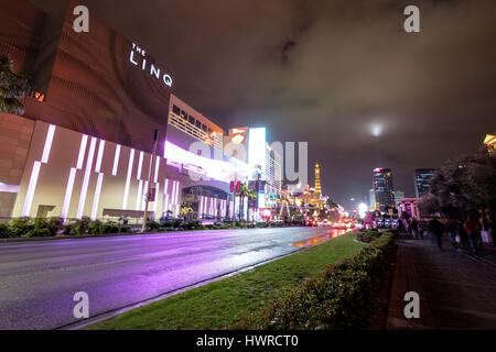 Die Linq-Hotel und Casino in der Nacht - Las Vegas, Nevada, USA Stockfoto