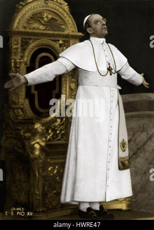 Papst Pius XII. - Porträt. Papst von 2. März 1939 bis 1958 - 2. März 1876 - 9. Oktober 1958. Stockfoto