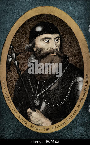 Robert the Bruce oder Robert i., König von Schottland nach dem Originalbild Taymouth Schloss.  Regierte 1306-1329.11 Juli 1274 – 7 Juni 1329) Stockfoto