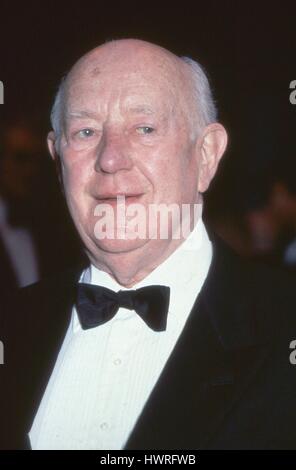 Sir Alec Guinness, britischer Veteranschauspieler, nimmt an einer feierlichen Preisverleihung in London, England im April 1991. Stockfoto