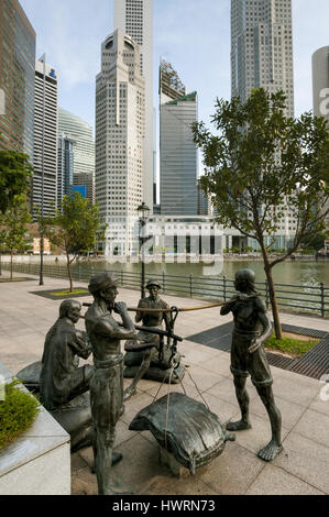 Singapur, Kunst im öffentlichen Raum, A Great Emporium, Malcolm Koh, 2002 Stockfoto