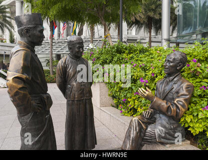 Singapur, Kunst im öffentlichen Raum, die Fluss-Kaufleute, Aw t Hong 2003 Stockfoto