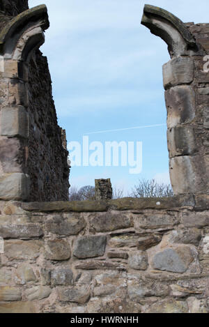 Basingwerk Abbey historischen Ruinen in Greenfield, in der Nähe von Holywell Nord-Wales. Stockfoto